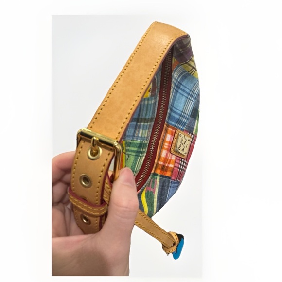 Dooney & Bourke Colorful Plaid Madras Shoulder Bag - Picture 8 of 9